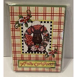 Mary Engelbreit Scottie Terrier Dog Christmas Note Cards New in Package 2010